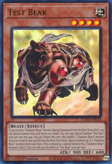 Test Bear - SUDA-EN018 - Ultra Rare - 1st Edition