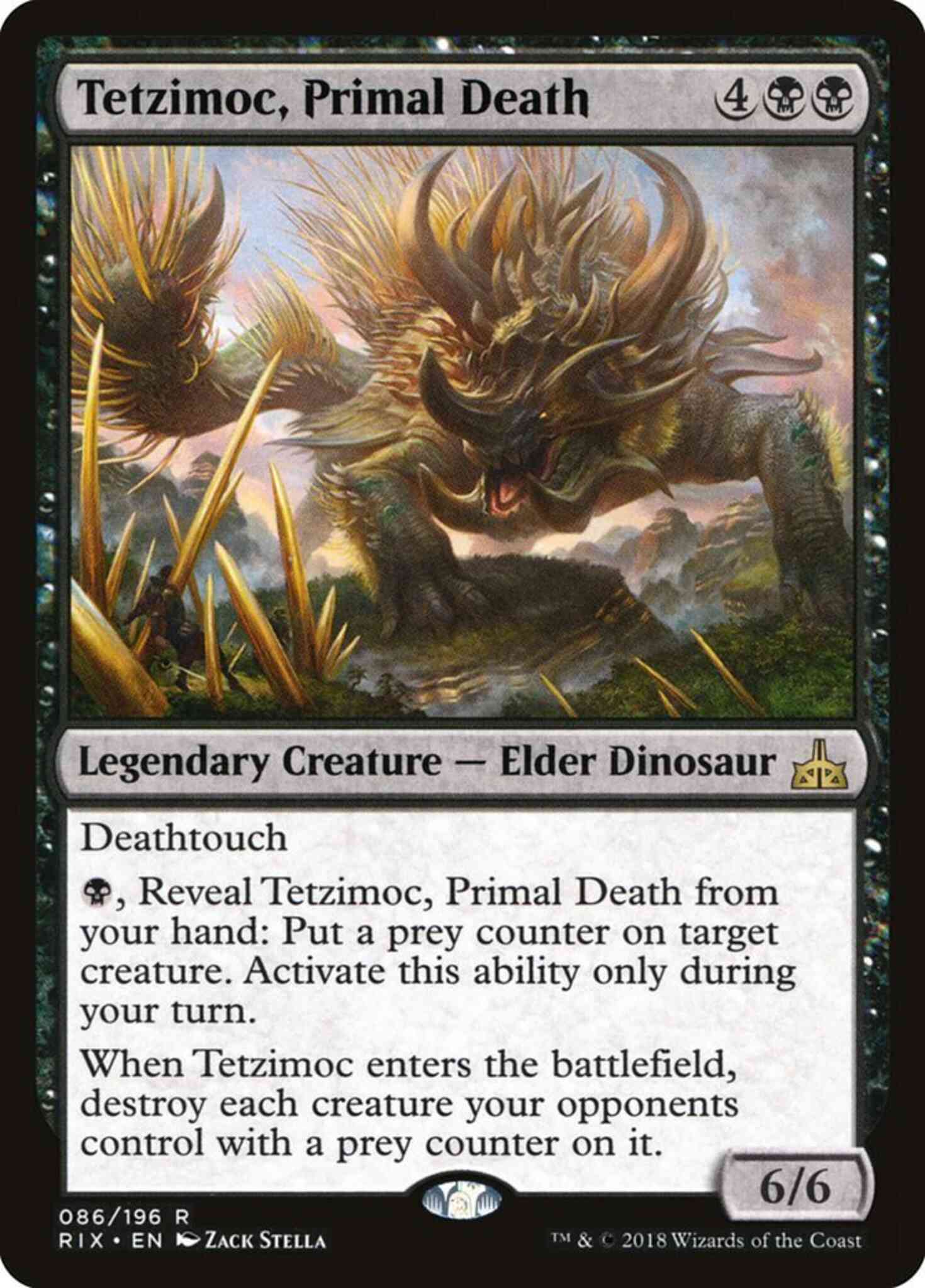 Tetzimoc, Primal Death [86] [Rivals of Ixalan] [Non-Foil]