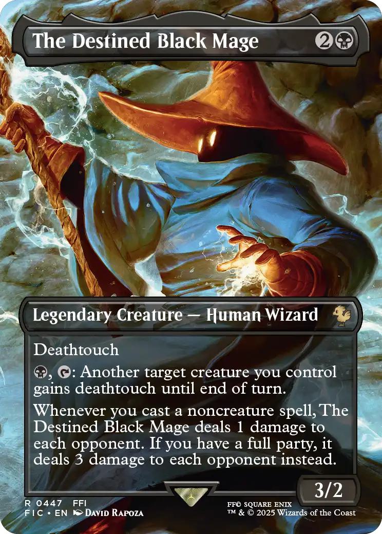 The Destined Black Mage [447] [Borderless] [Scene] [FINAL FANTASY: Commander] [Non-Foil]