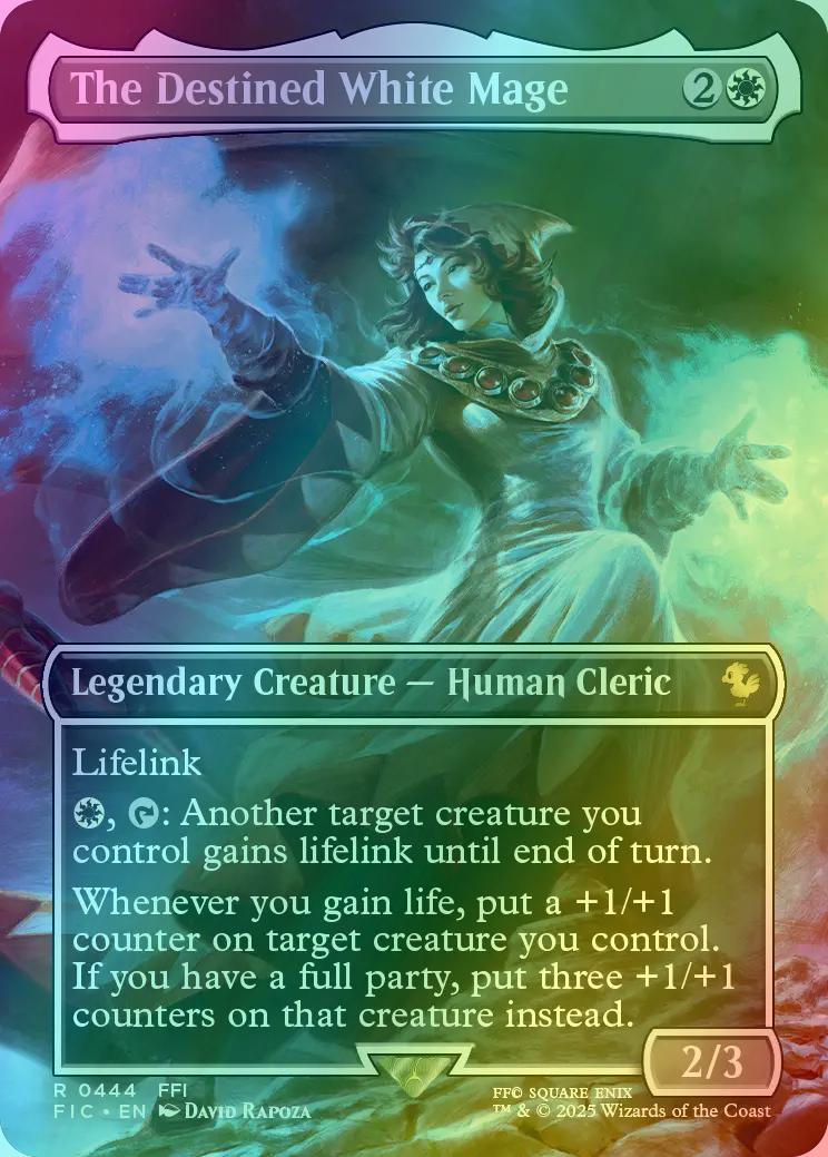 The Destined White Mage [444] [Borderless] [Scene] [FINAL FANTASY: Commander] [Foil]