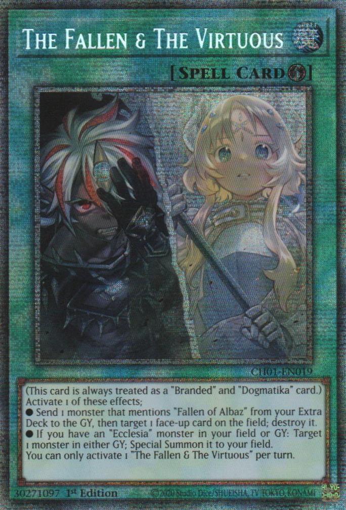 The Fallen & The Virtuous - CH01-EN019 - Starlight Rare - 1st Edition