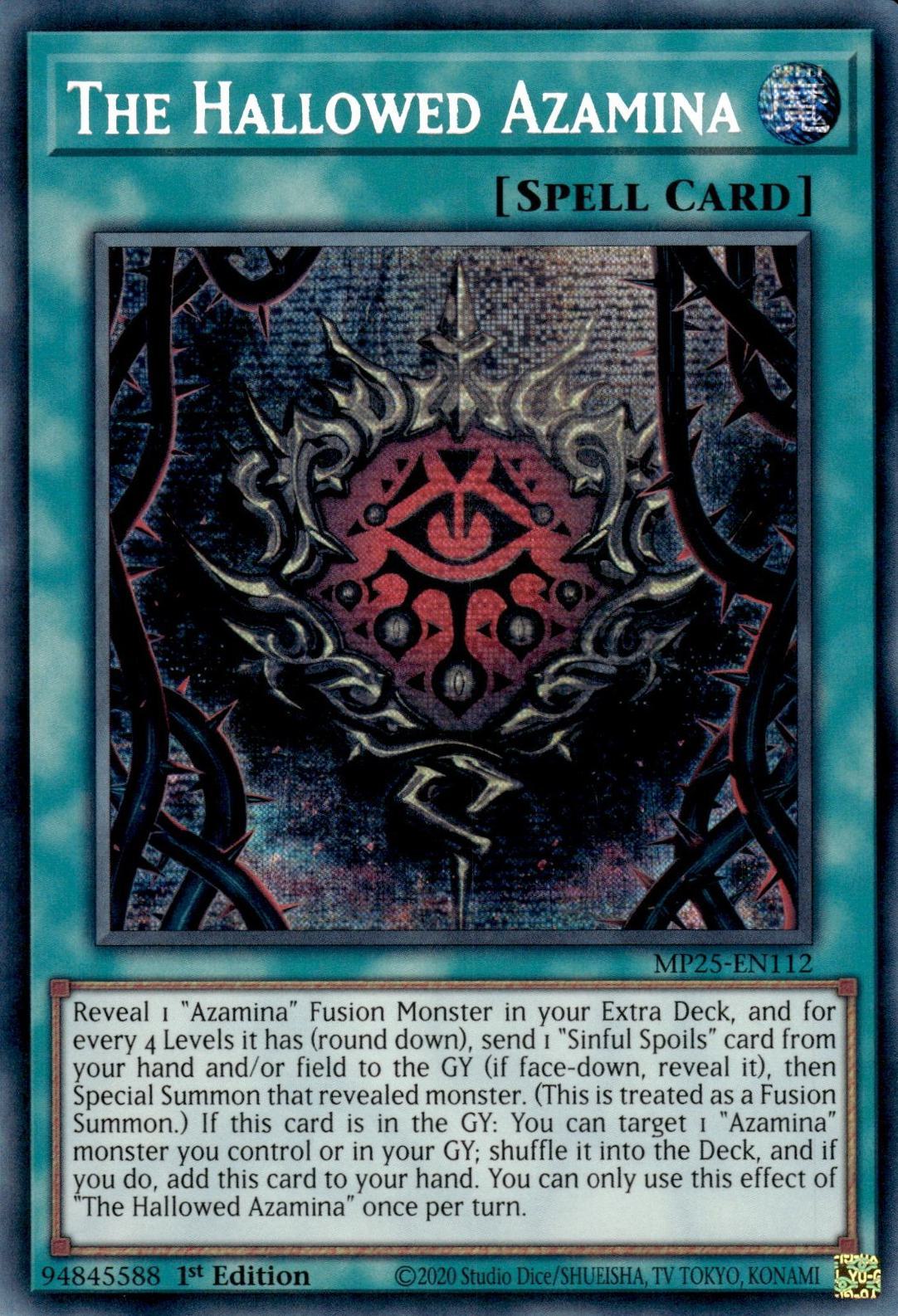 The Hallowed Azamina - MP25-EN112 - Prismatic Secret Rare - 1st Edition