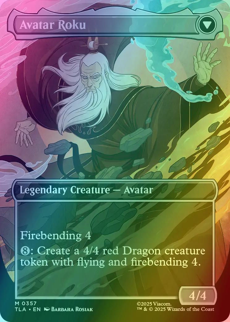 The Legend of Roku // Avatar Roku [357] [Borderless] [Avatar: The Last Airbender] [Foil] - Image 2