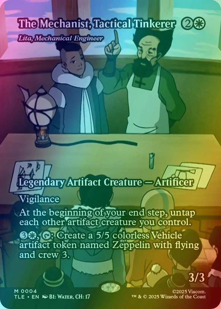 The Mechanist, Tactical Tinkerer - Lita, Mechanical Engineer [4] [Borderless] [Source Material] [Avatar: The Last Airbender Eternal] [Foil]