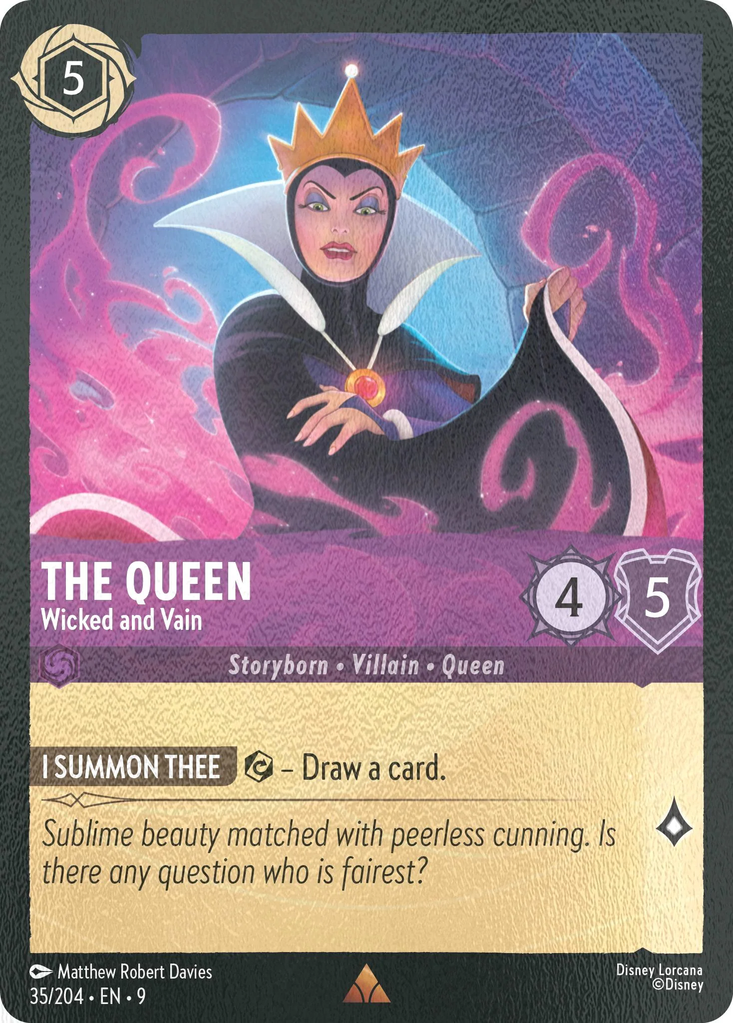 The Queen - Wicked and Vain - 35/204 [Fabled] [Cold Foil]