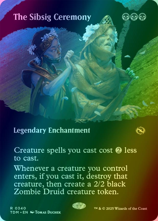 The Sibsig Ceremony [340] [Borderless] [Clan] [Tarkir: Dragonstorm] [Foil]