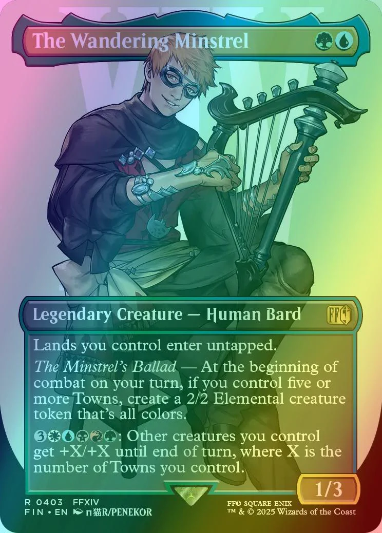 The Wandering Minstrel [403] [Borderless] [Character] [FINAL FANTASY] [Foil]