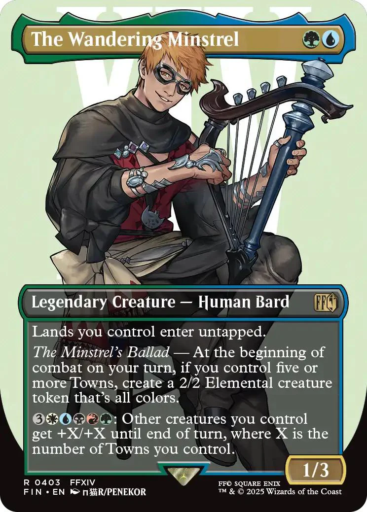 The Wandering Minstrel [403] [Borderless] [Character] [FINAL FANTASY] [Non-Foil]