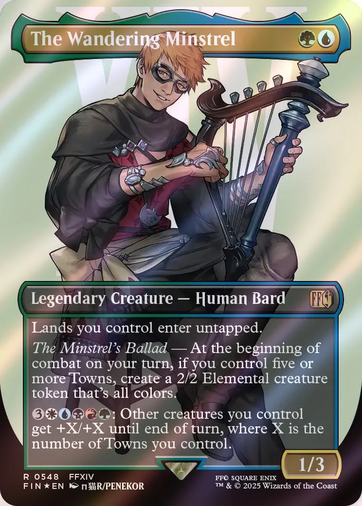 The Wandering Minstrel [548] [Borderless] [Character] [FINAL FANTASY] [Surge Foil]