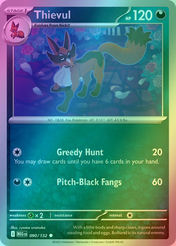 Thievul - 090/132 - Common [me01-090] [Reverse Holo]
