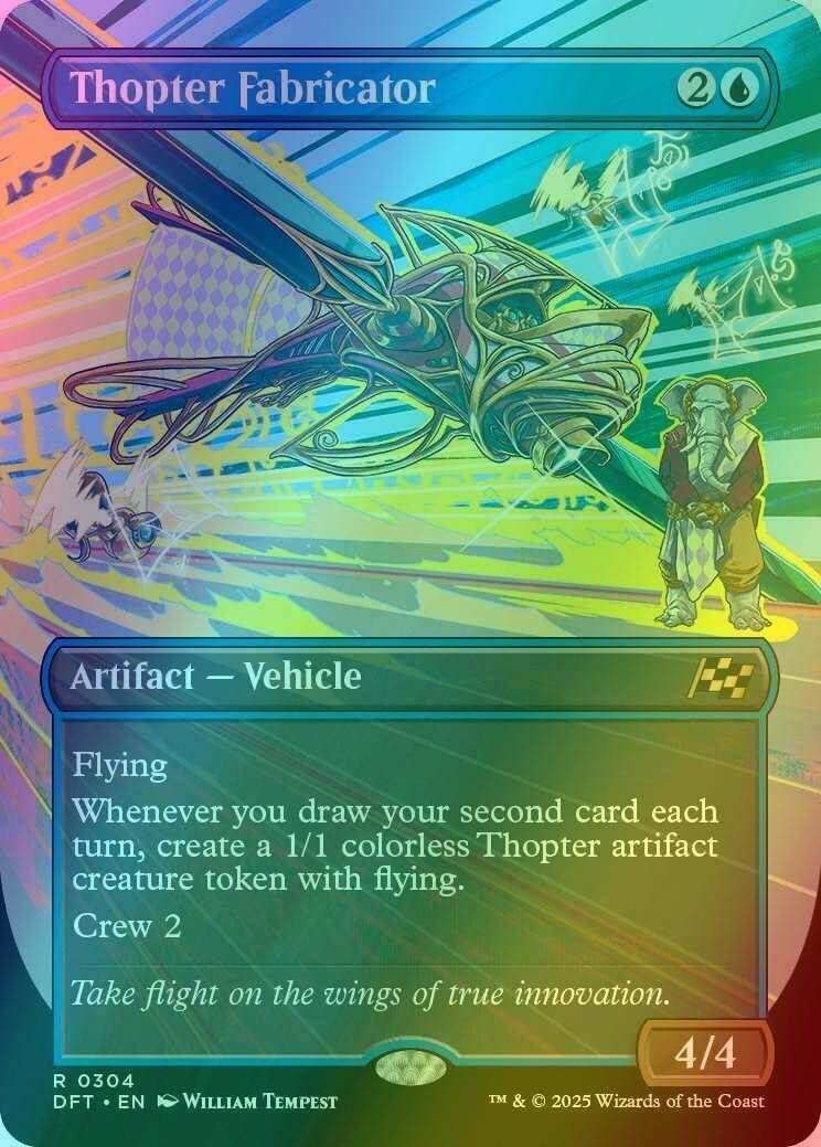 Thopter Fabricator [304] [Borderless] [Revved Up] [Aetherdrift] [Foil]