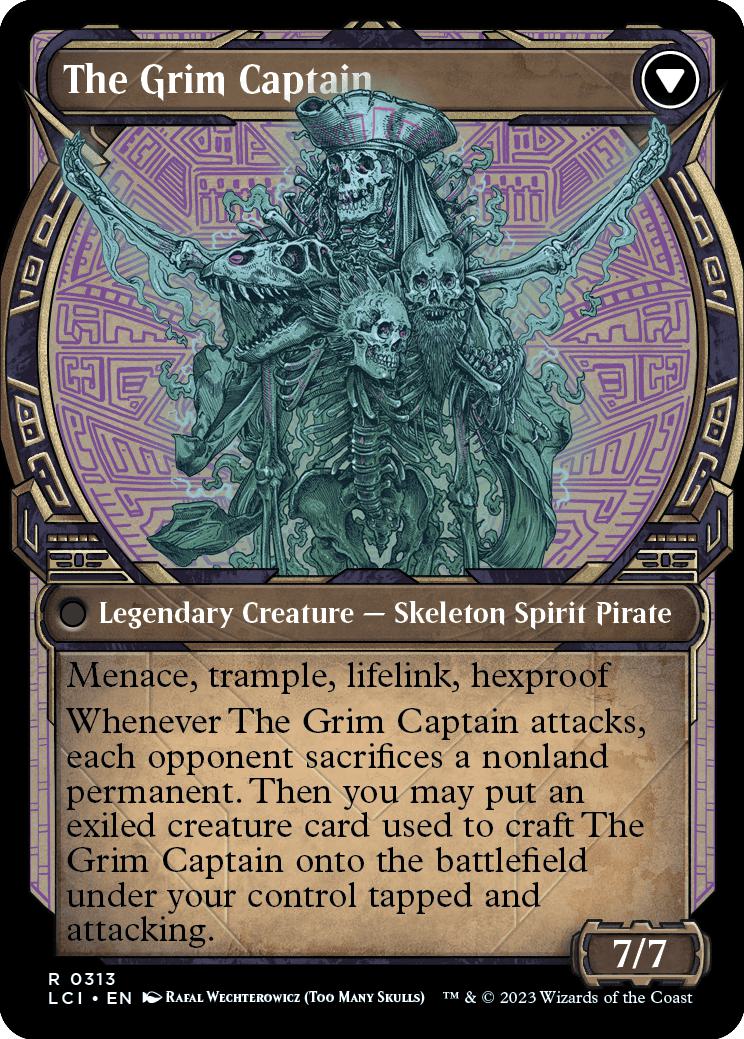 Throne of the Grim Captain // The Grim Captain [313] [Legends of Ixalan Showcase] [The Lost Caverns of Ixalan] [Non-Foil] - Image 2