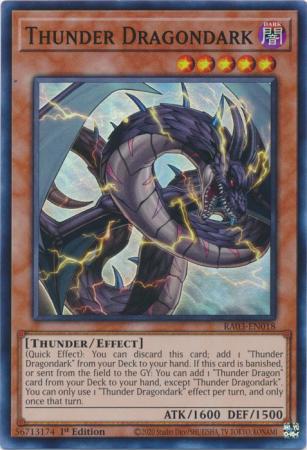 Thunder Dragondark - RA03-EN018 - Super Rare - 1st Edition