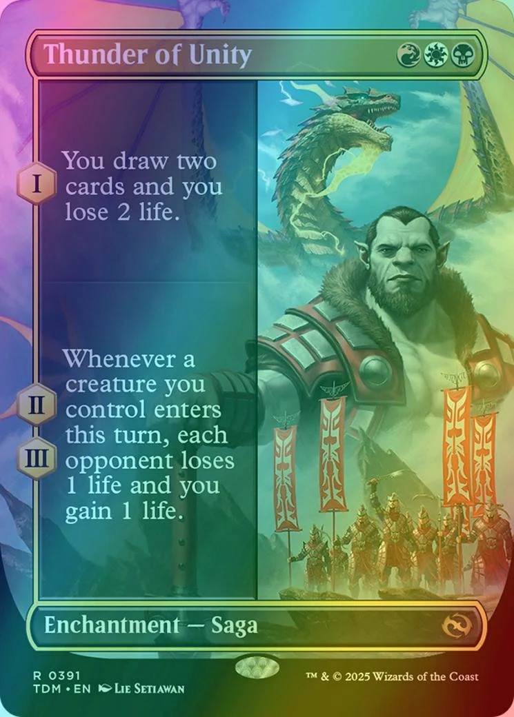Thunder of Unity [391] [Borderless] [Tarkir: Dragonstorm] [Foil]