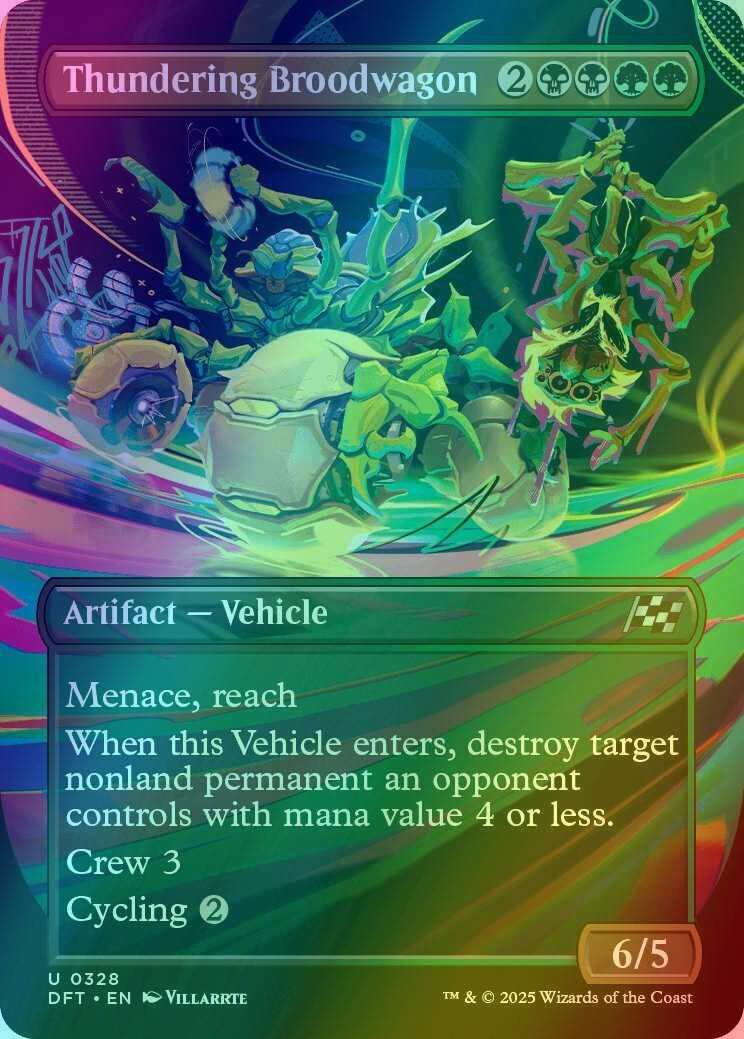 Thundering Broodwagon [328] [Borderless] [Revved Up] [Aetherdrift] [Foil]