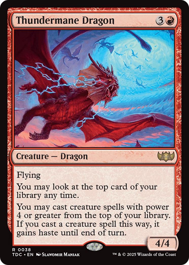 Thundermane Dragon [38] [Tarkir: Dragonstorm: Commander] [Non-Foil]