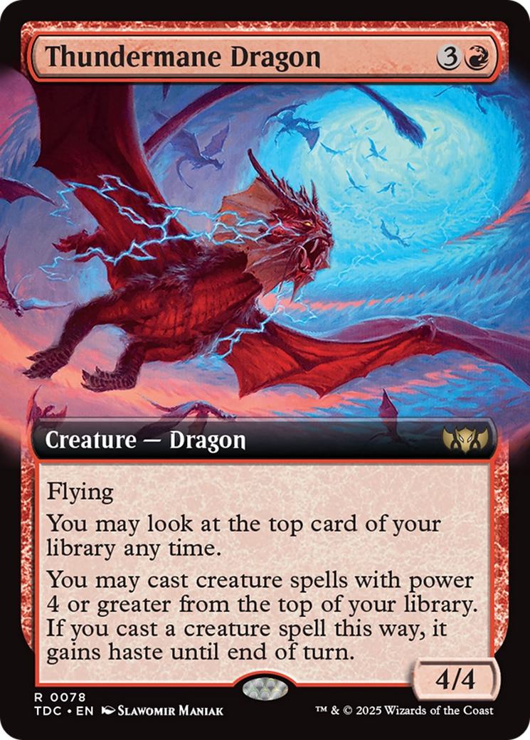 Thundermane Dragon [78] [Extended Art] [Tarkir: Dragonstorm: Commander] [Non-Foil]