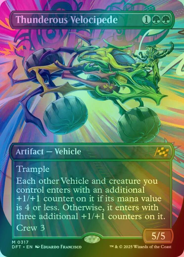 Thunderous Velocipede [317] [Borderless] [Revved Up] [Aetherdrift] [Foil]