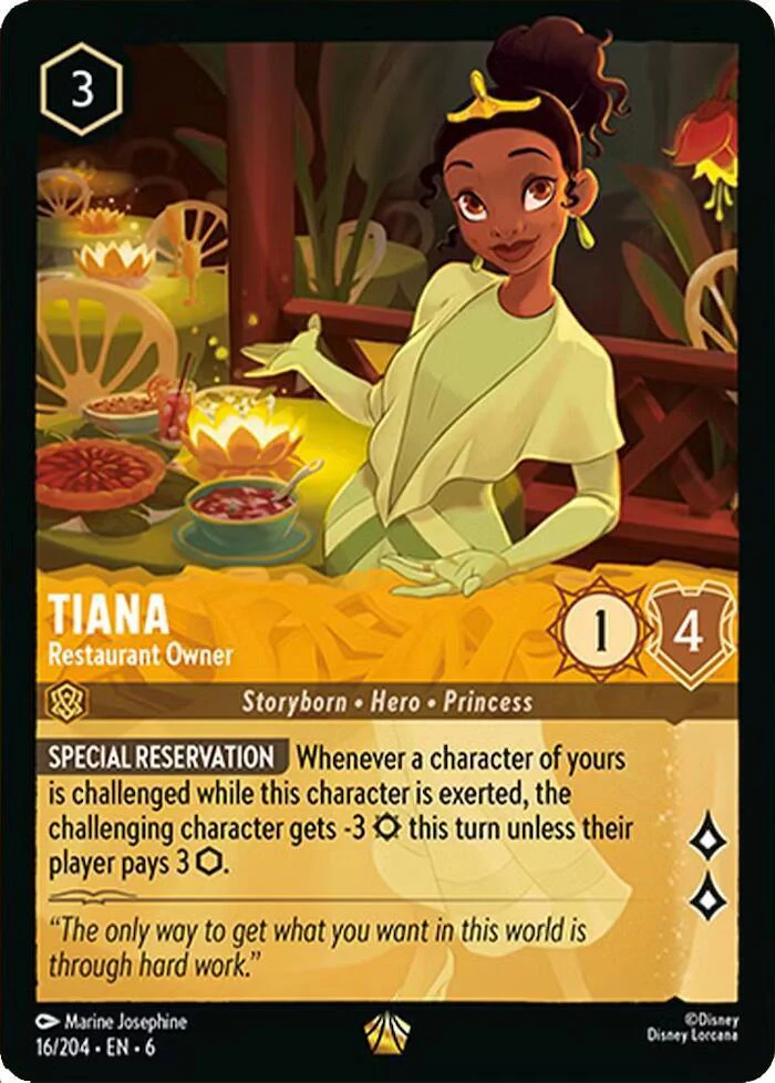 Tiana - Restaurant Owner - 16/204 [Azurite Sea] [Non-Foil]