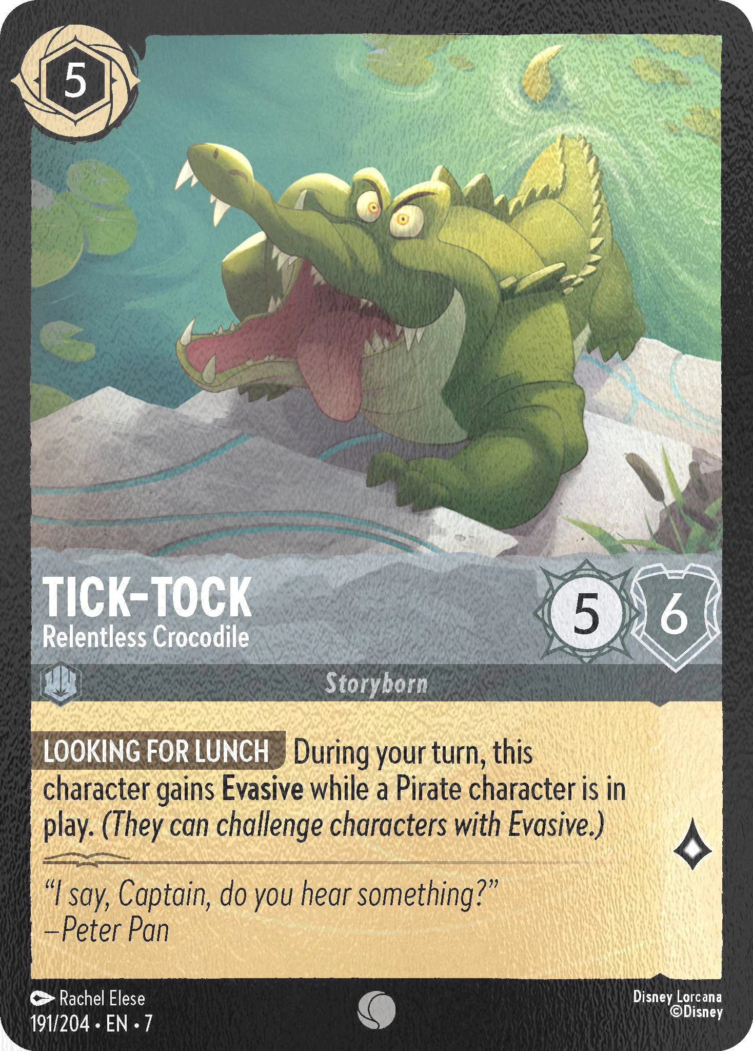 Tick-Tock - Relentless Crocodile - 191/204 [Archazia's Island] [Cold Foil]