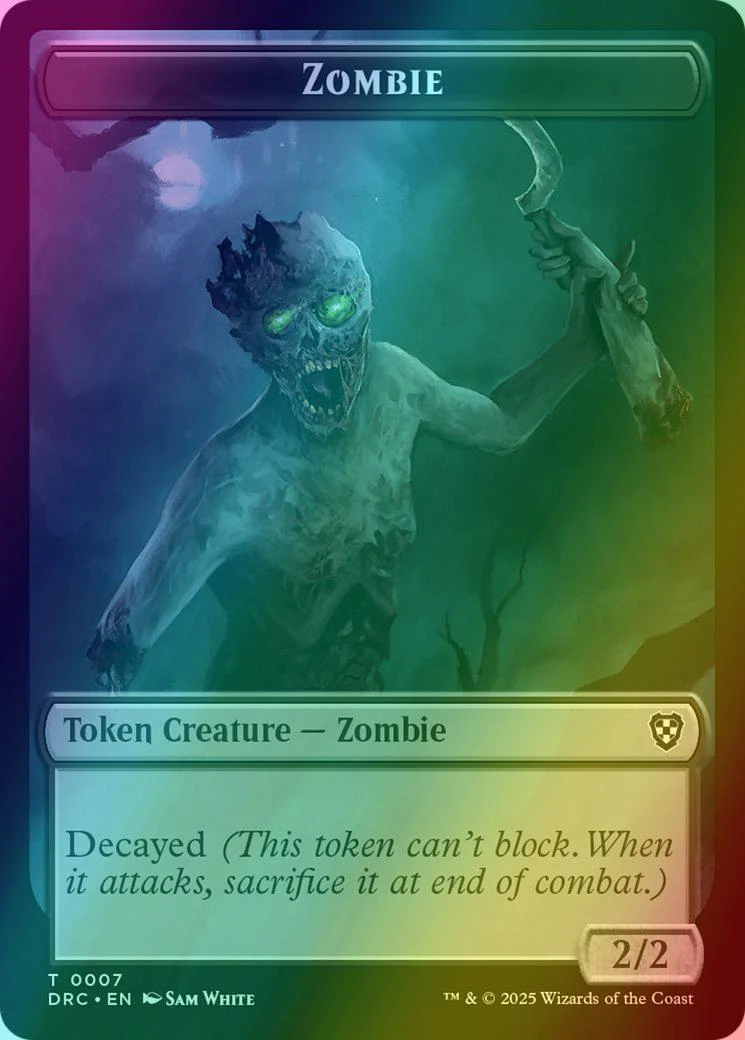 Timeless Dragon Token (06) // Zombie Token (07) [Aetherdrift: Commander: Tokens] [Foil] - Image 2