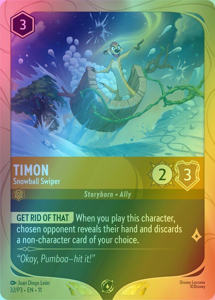 Timon - Snowball Swiper - 32/P3 [Disney Lorcana Promo Cards] [Holofoil]