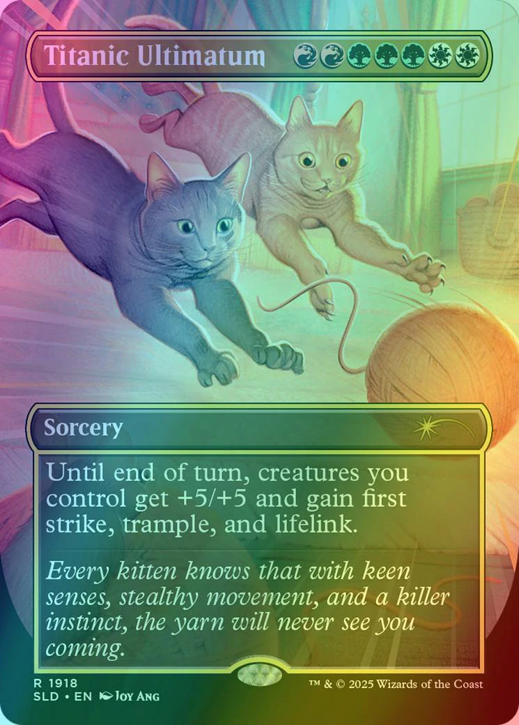 Titanic Ultimatum [1918] [Borderless] [Cats Are Better Than Dogs] [Secret Lair Drop] [Foil]