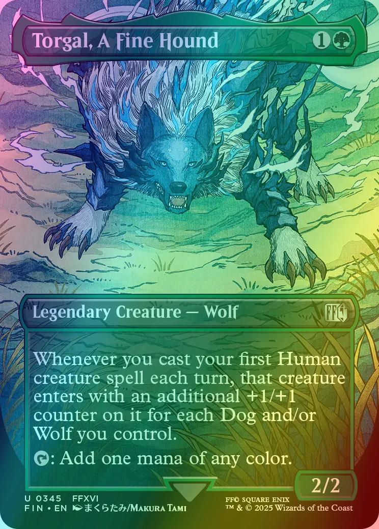 Torgal, A Fine Hound [345] [Borderless] [FINAL FANTASY] [Foil]
