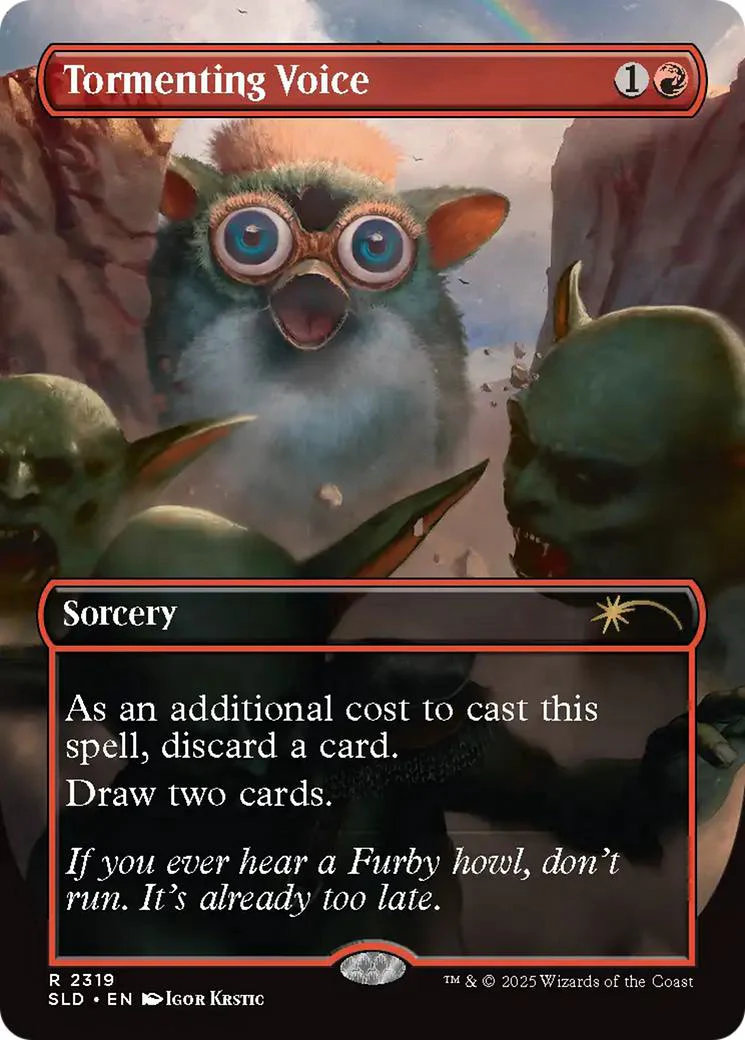 Tormenting Voice [2319] [Borderless] [Furby: The Gathering] [Secret Lair Drop] [Non-Foil]