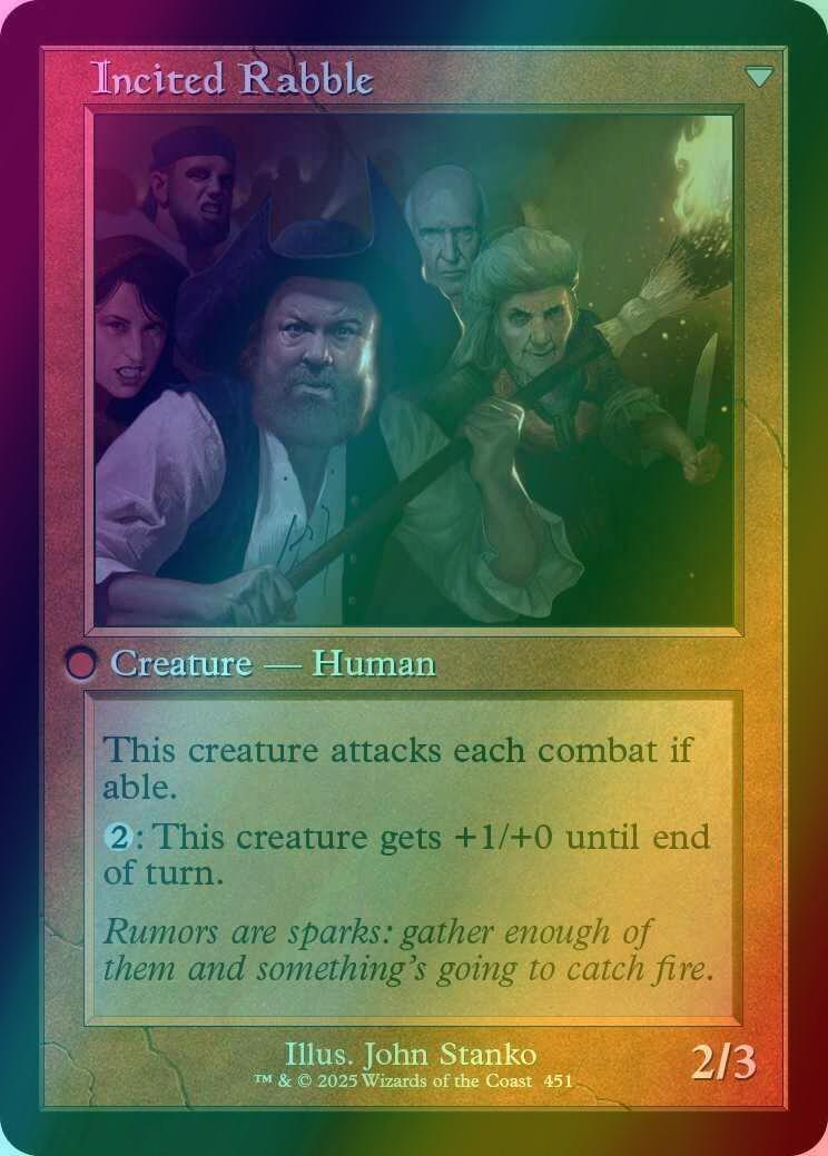 Town Gossipmonger // Incited Rabble [451] [Retro Frame] [Innistrad Remastered] [Foil] - Image 2