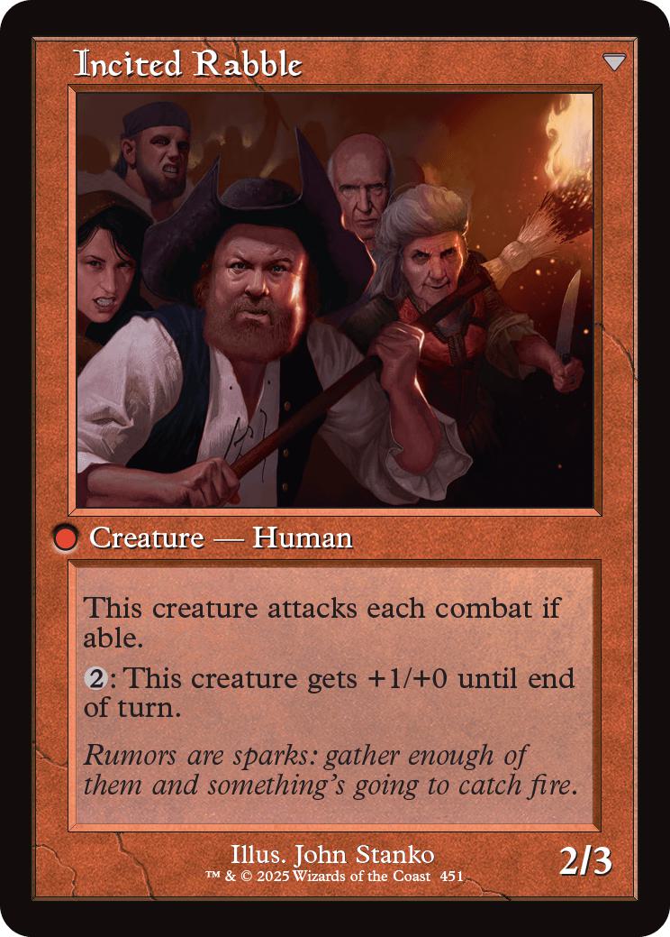 Town Gossipmonger // Incited Rabble [451] [Retro Frame] [Innistrad Remastered] [Non-Foil] - Image 2