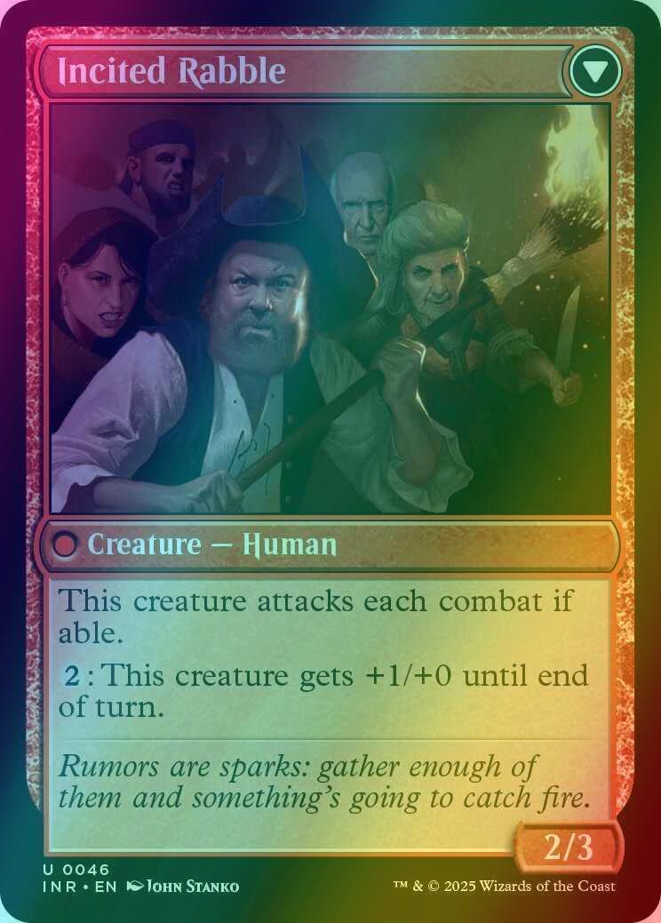 Town Gossipmonger // Incited Rabble [46] [Innistrad Remastered] [Foil] - Image 2