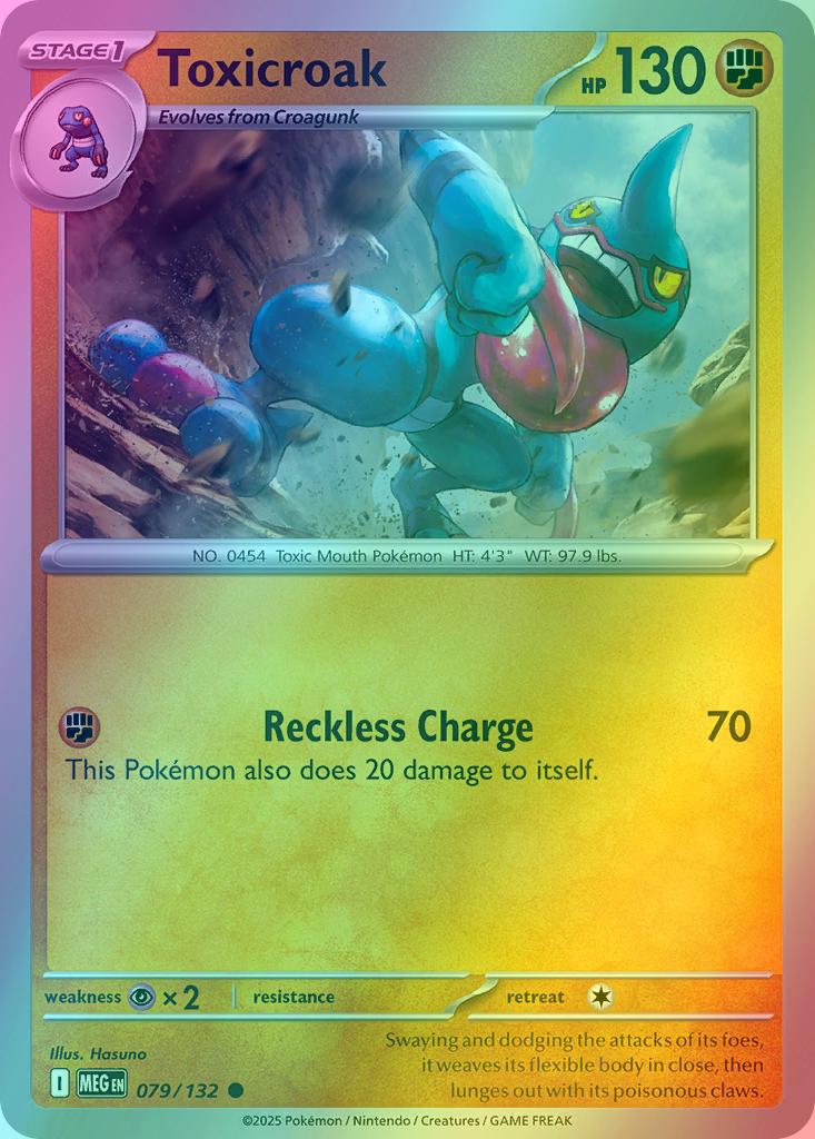 Toxicroak - 079/132 - Common [me01-079] [Reverse Holo]