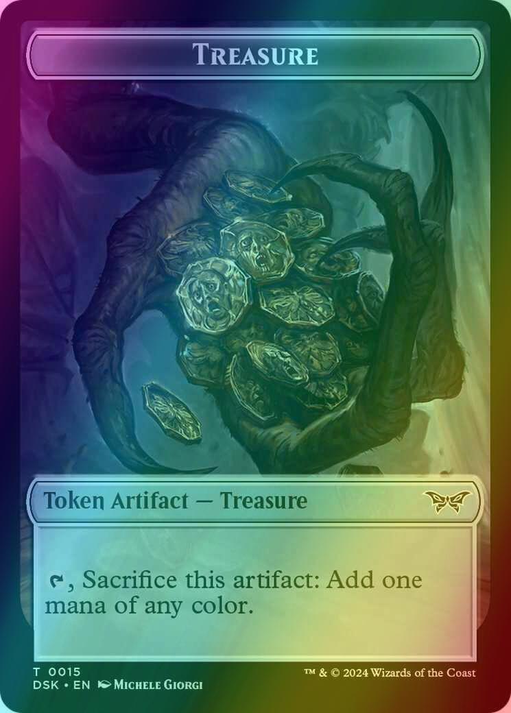 Toy Token (07) // Treasure Token (15) [Duskmourn: House of Horror: Tokens] [Foil] - Image 2