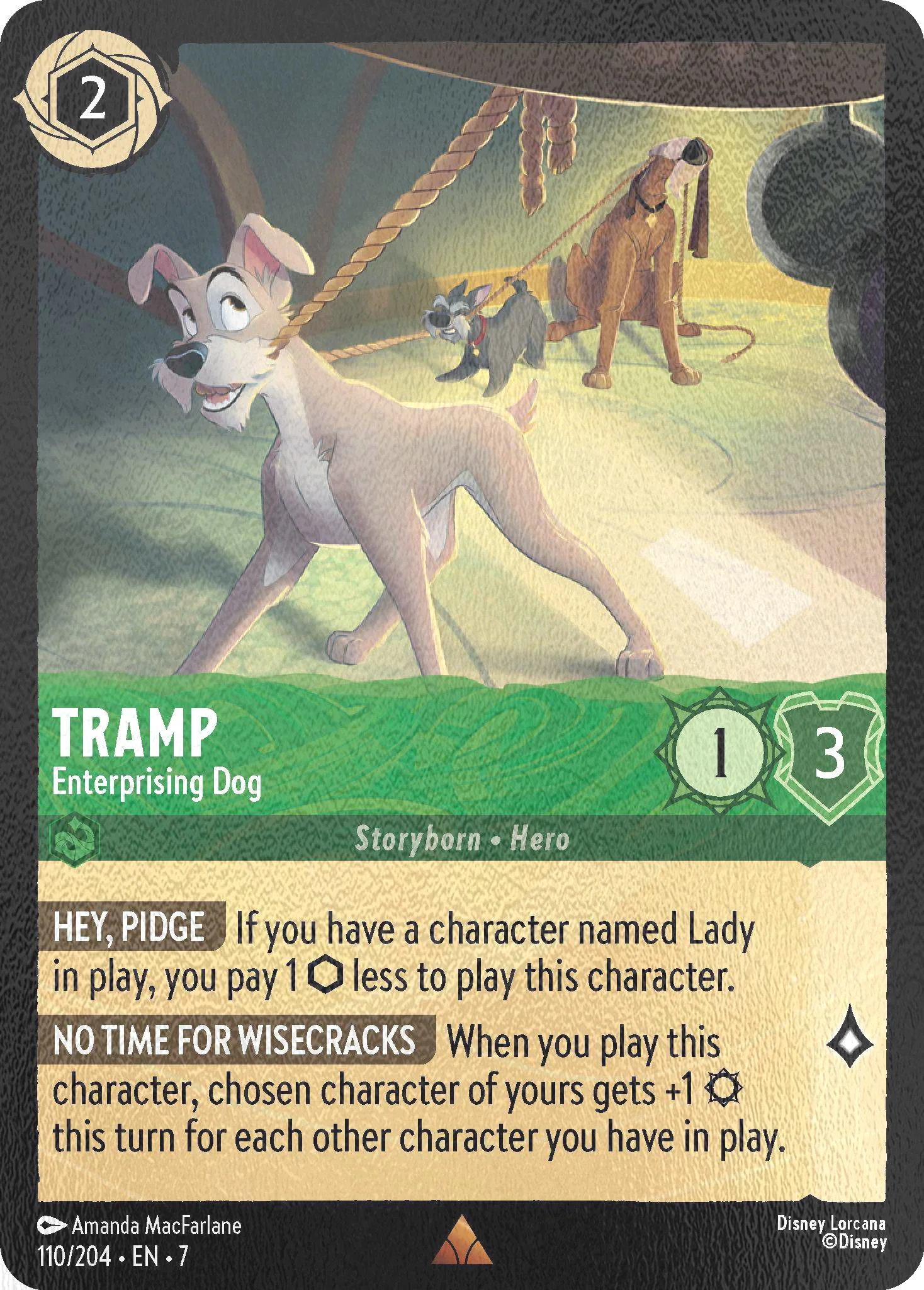 Tramp - Enterprising Dog - 110/204 [Archazia's Island] [Cold Foil]
