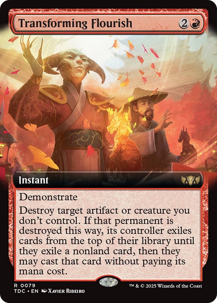Transforming Flourish [79] [Extended Art] [Tarkir: Dragonstorm: Commander] [Non-Foil]