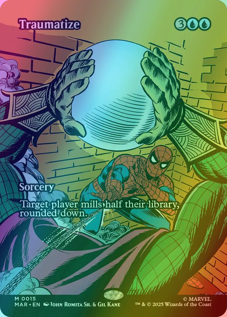 Traumatize [15] [Borderless] [Source Material] [Marvel Universe] [Foil]