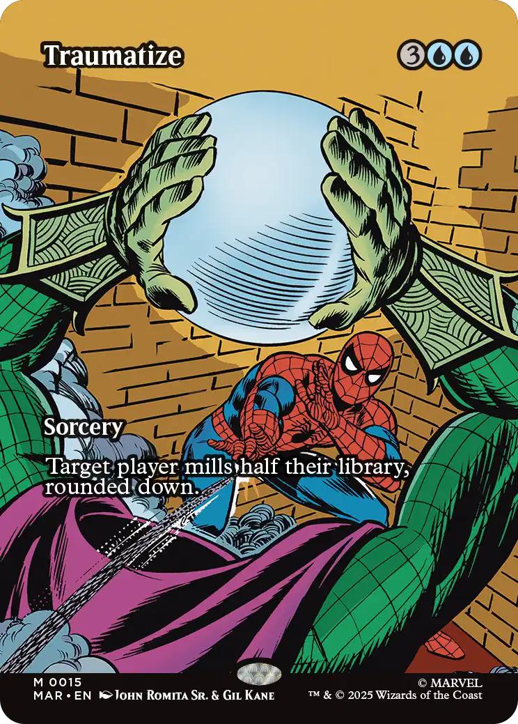 Traumatize [15] [Borderless] [Source Material] [Marvel Universe] [Non-Foil]