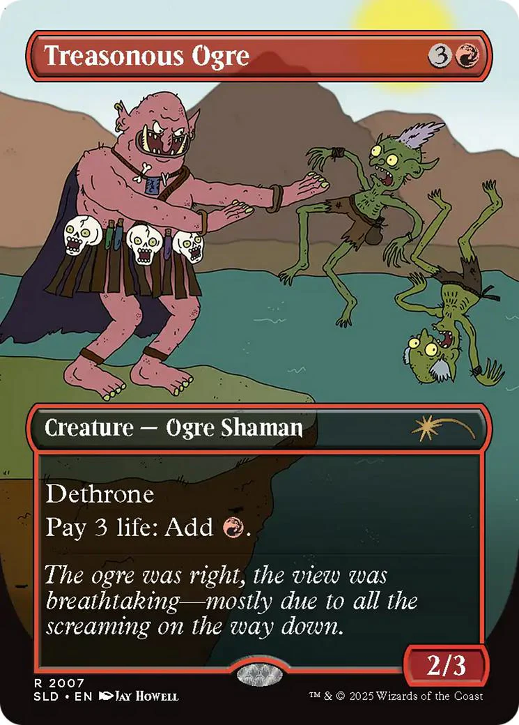 Treasonous Ogre [2007] [Borderless] [Jay Howell] [Secret Lair Drop] [Non-Foil]