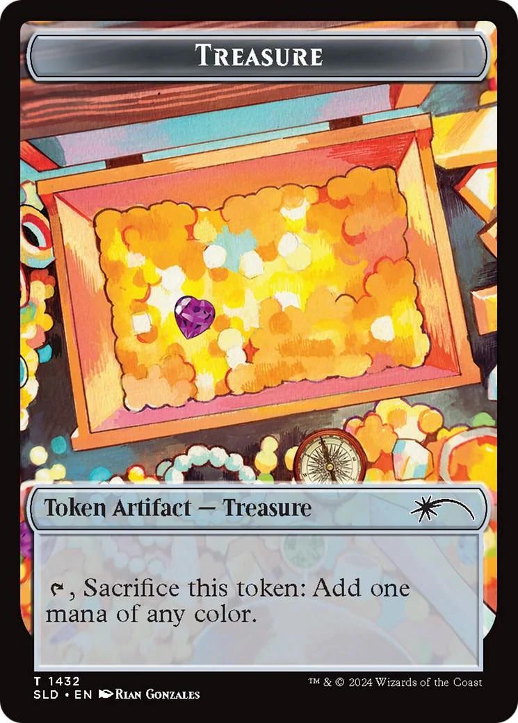Treasure Token [1432] [Pick 'Em And Stick 'Em] [Secret Lair Drop] [Non-Foil]