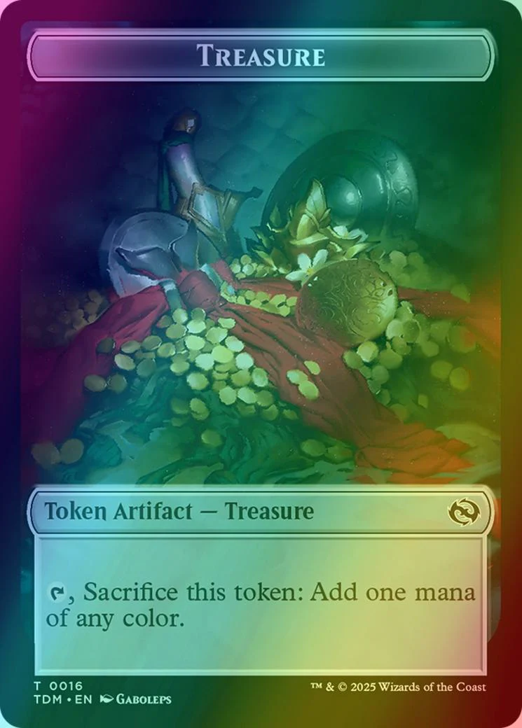 Treasure Token (16) // Zombie Druid Token (10) [Tarkir: Dragonstorm: Tokens] [Foil]