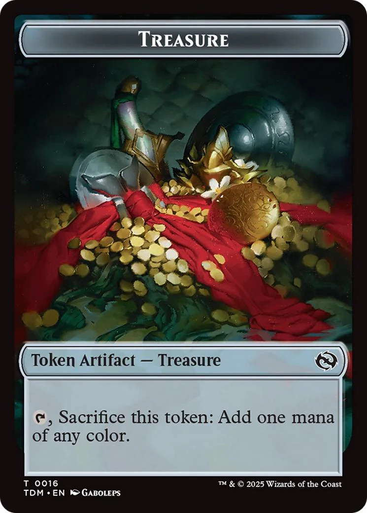 Dragon Token (14) // Treasure Token (16) [Tarkir: Dragonstorm: Commander: Tokens] [Non-Foil] - Image 2