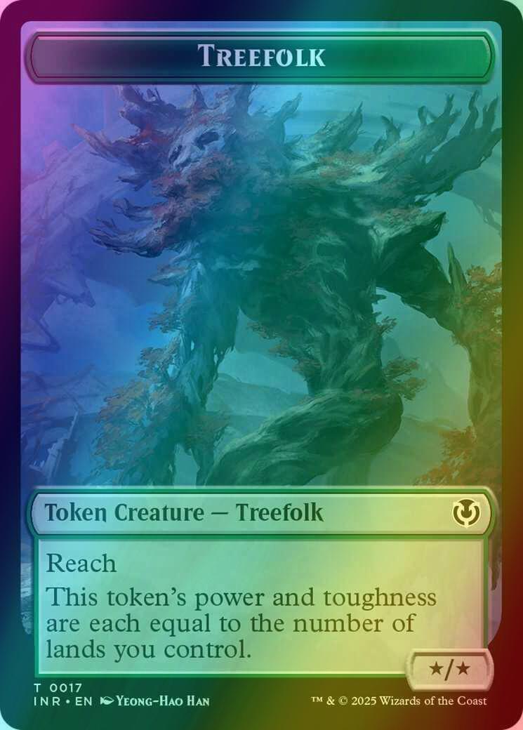 Treefolk Token (17) // Wrenn and Seven Emblem (27) [Innistrad Remastered: Tokens] [Foil]