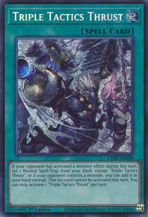 Triple Tactics Thrust - CH01-EN030 - Secret Rare - 1st Edition