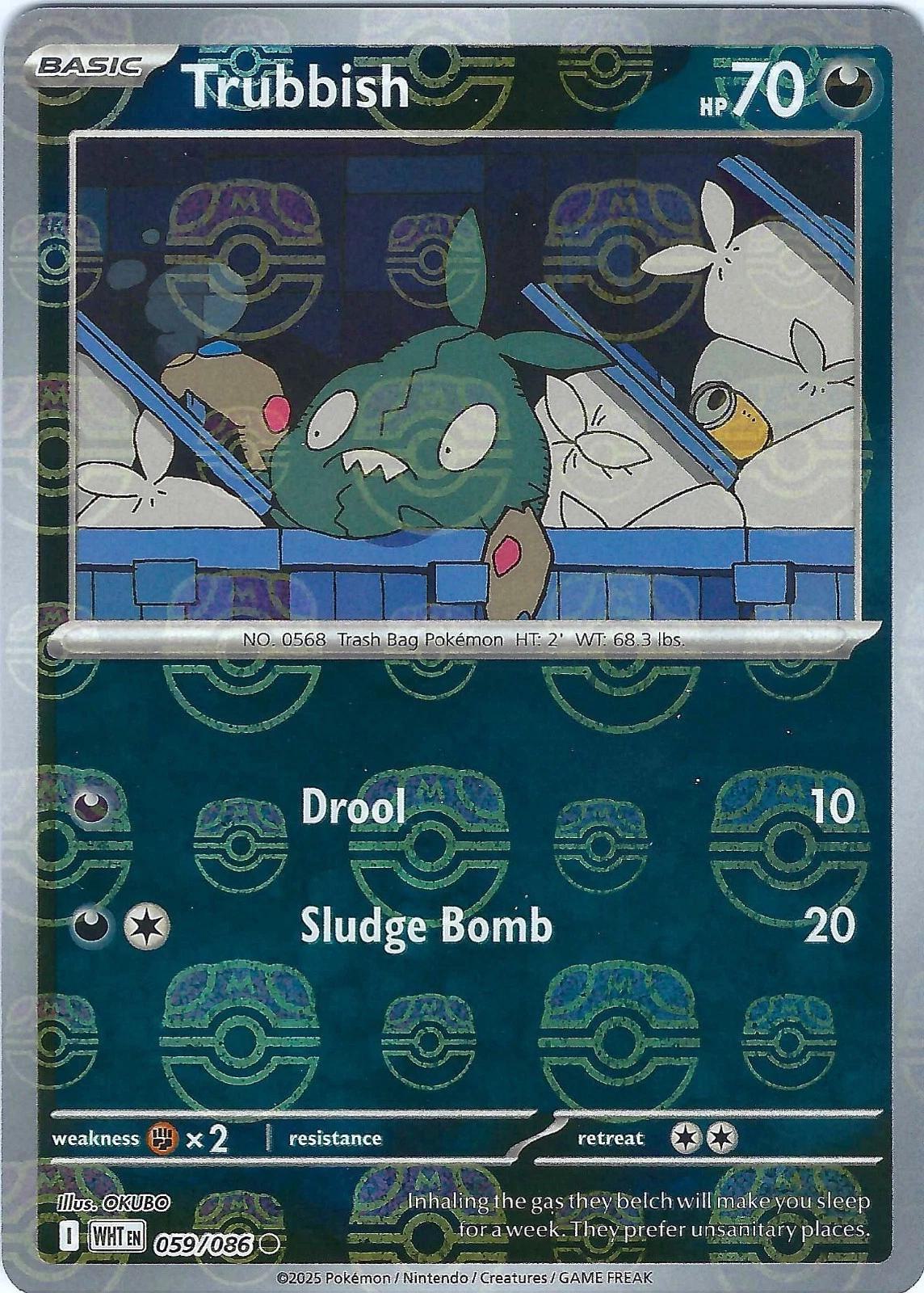 Trubbish - Master Ball Pattern - 059/086 - Common [sv105w-059] [Reverse Holo]