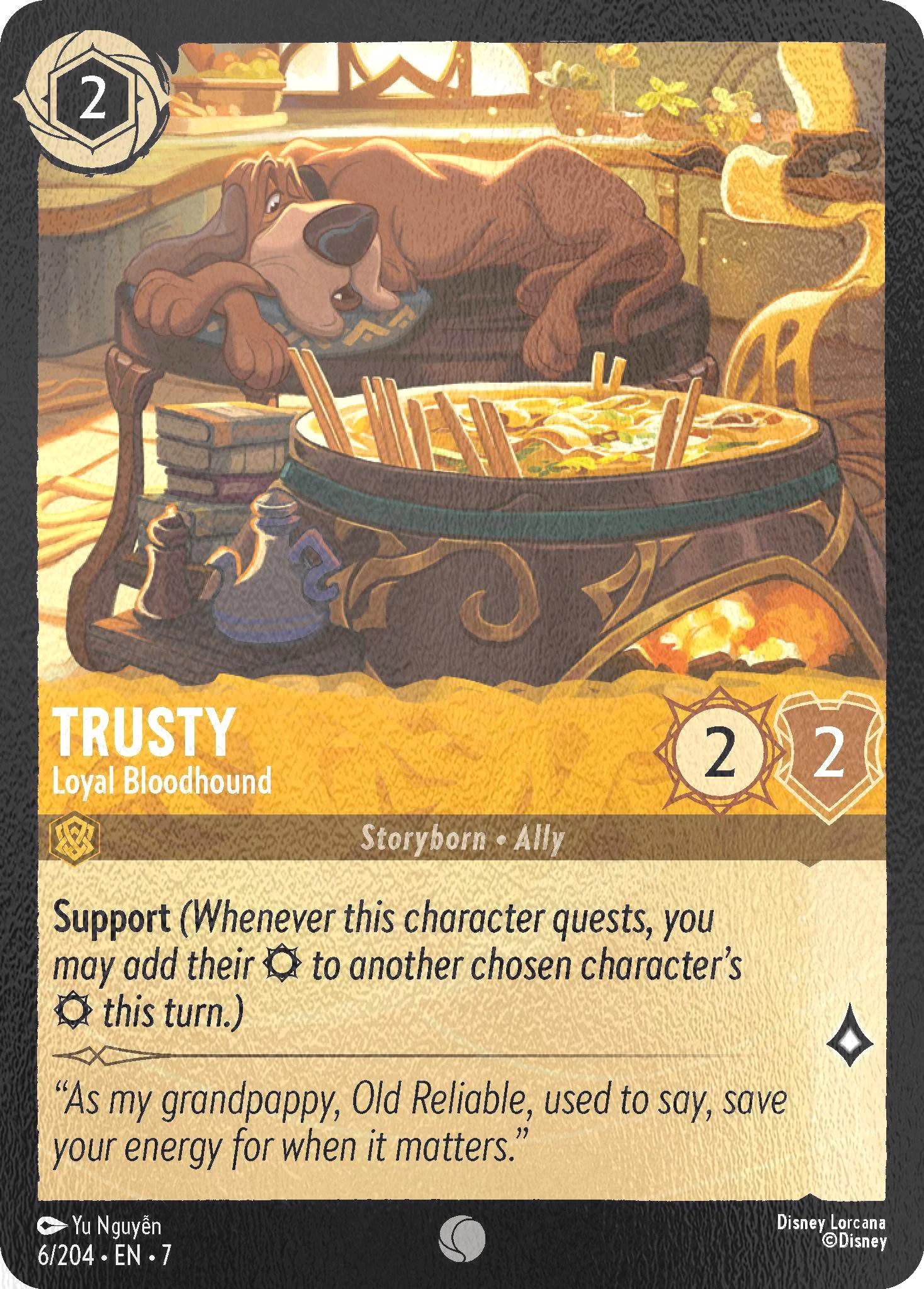Trusty - Loyal Bloodhound - 6/204 [Archazia's Island] [Cold Foil]