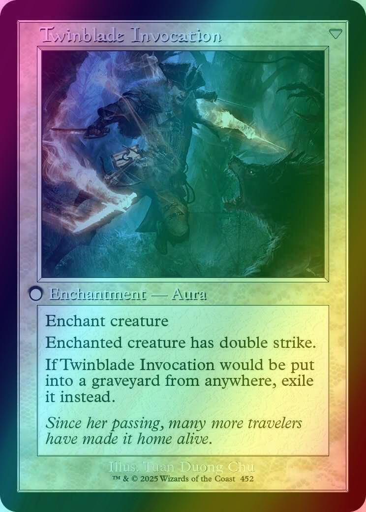 Twinblade Geist // Twinblade Invocation [452] [Retro Frame] [Innistrad Remastered] [Foil] - Image 2