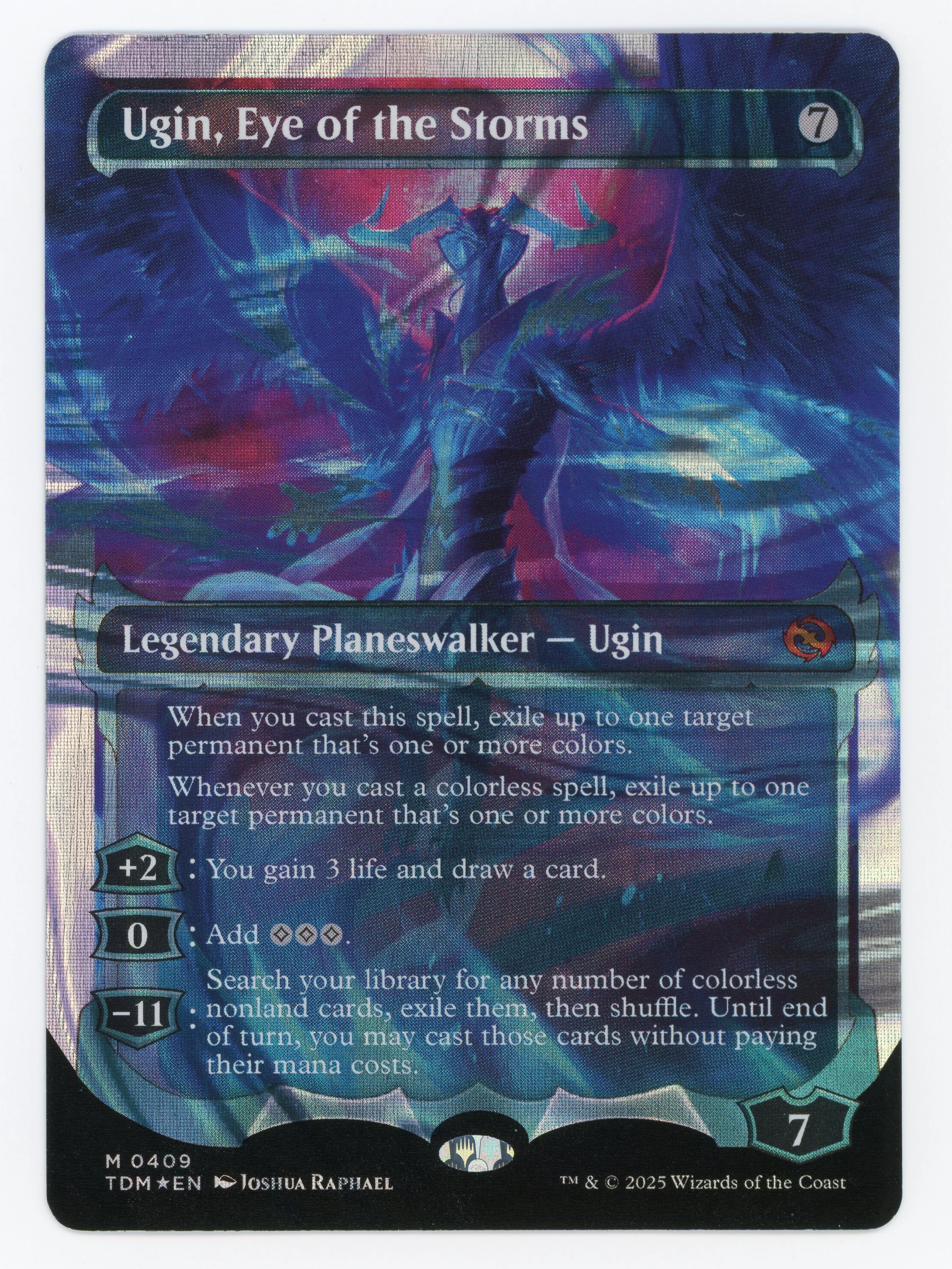 Ugin, Eye of the Storms - Ghostfire Showcase - Halo Foil - Scan 14092