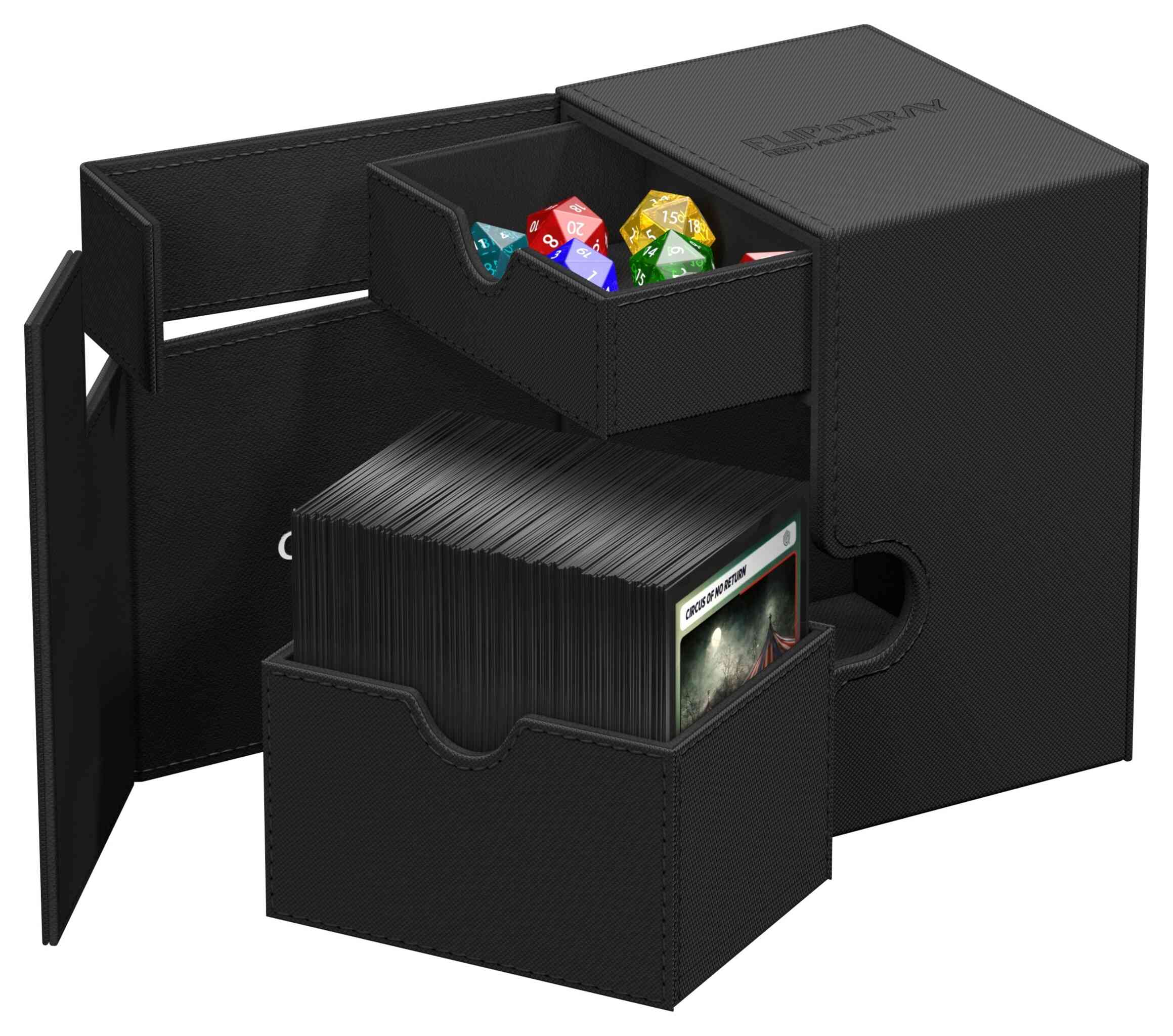 Ultimate Guard Flip'n'Tray Monocolor Deck Case - 133+ - Black - Image 2
