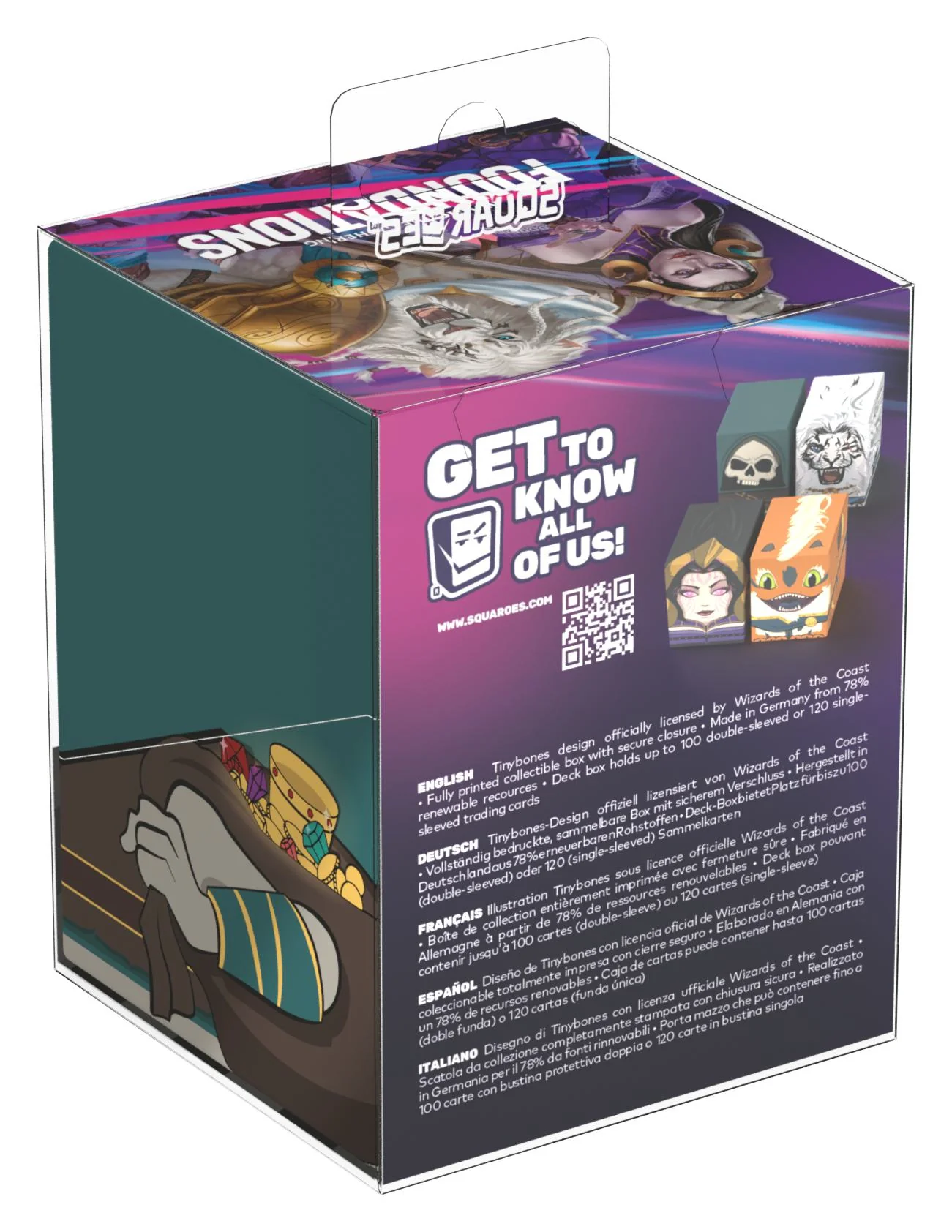 Ultimate Guard MTG Squaroes Deck Box - 100 - Foundations - Tinybones - Image 2
